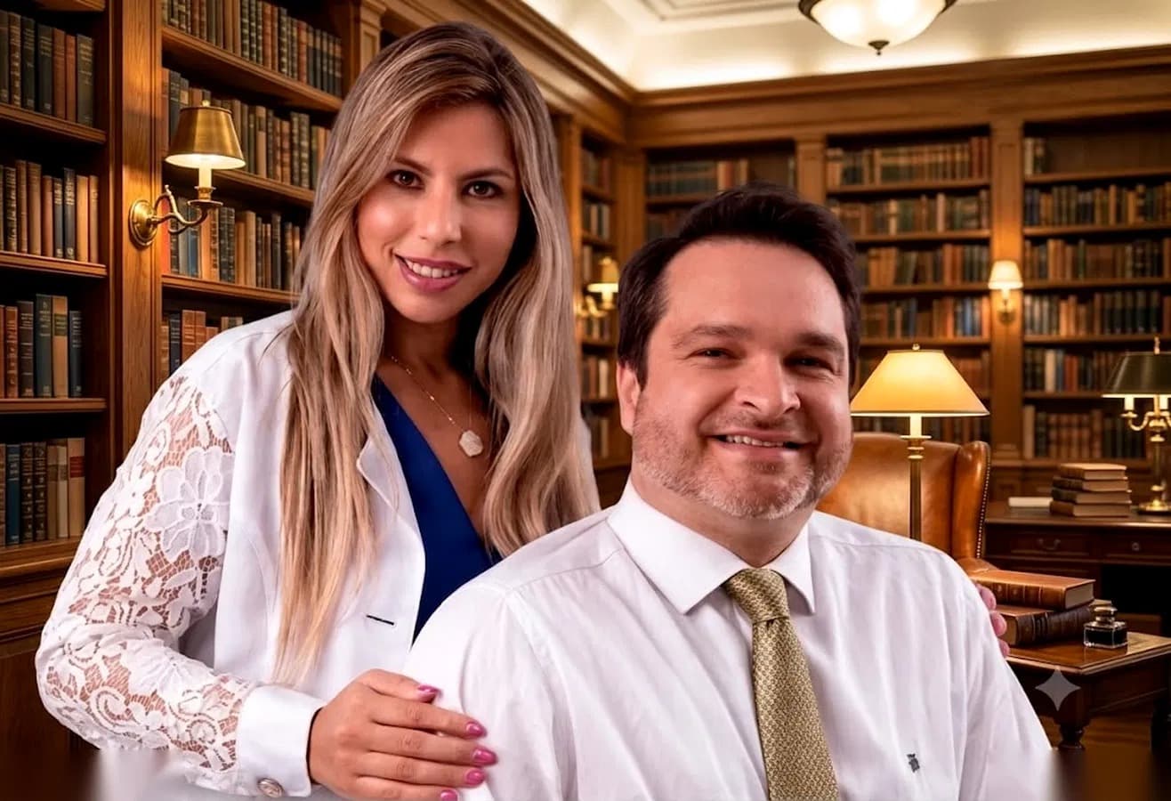 Dra. Maíra Machado ao lado do Dr. Bruno